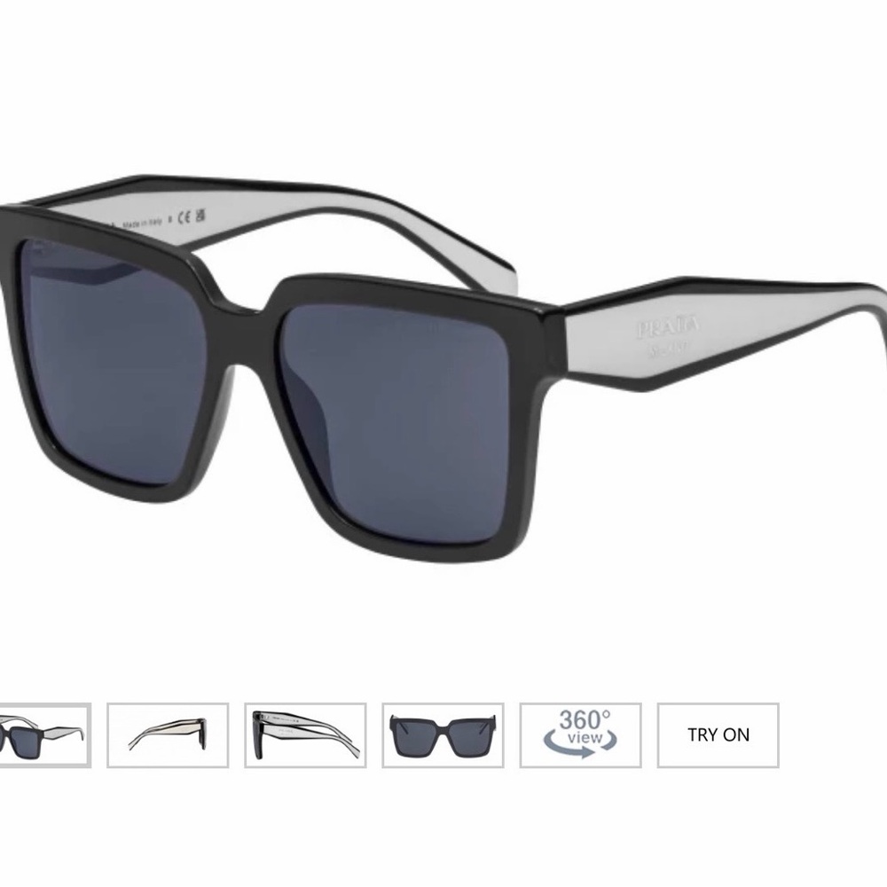 Prada Black and Gray Sunglasses